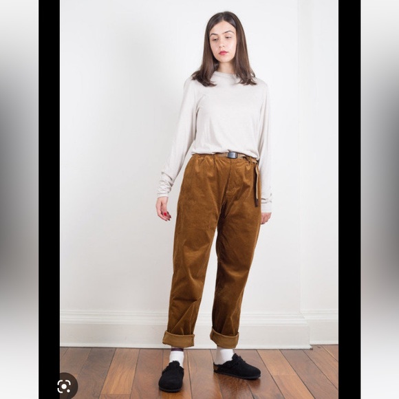 Grammici Corduroy Tappered Pants Unisex in Light Brown - Picture 6 of 13